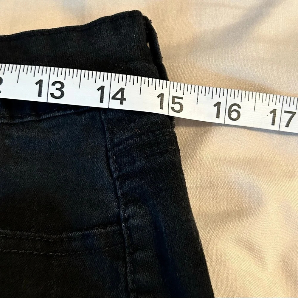 KanCan Shorts Women 9/28 Cut-Off Faded Black Distressed Stretch Denim High Rise - Picture 9 of 9